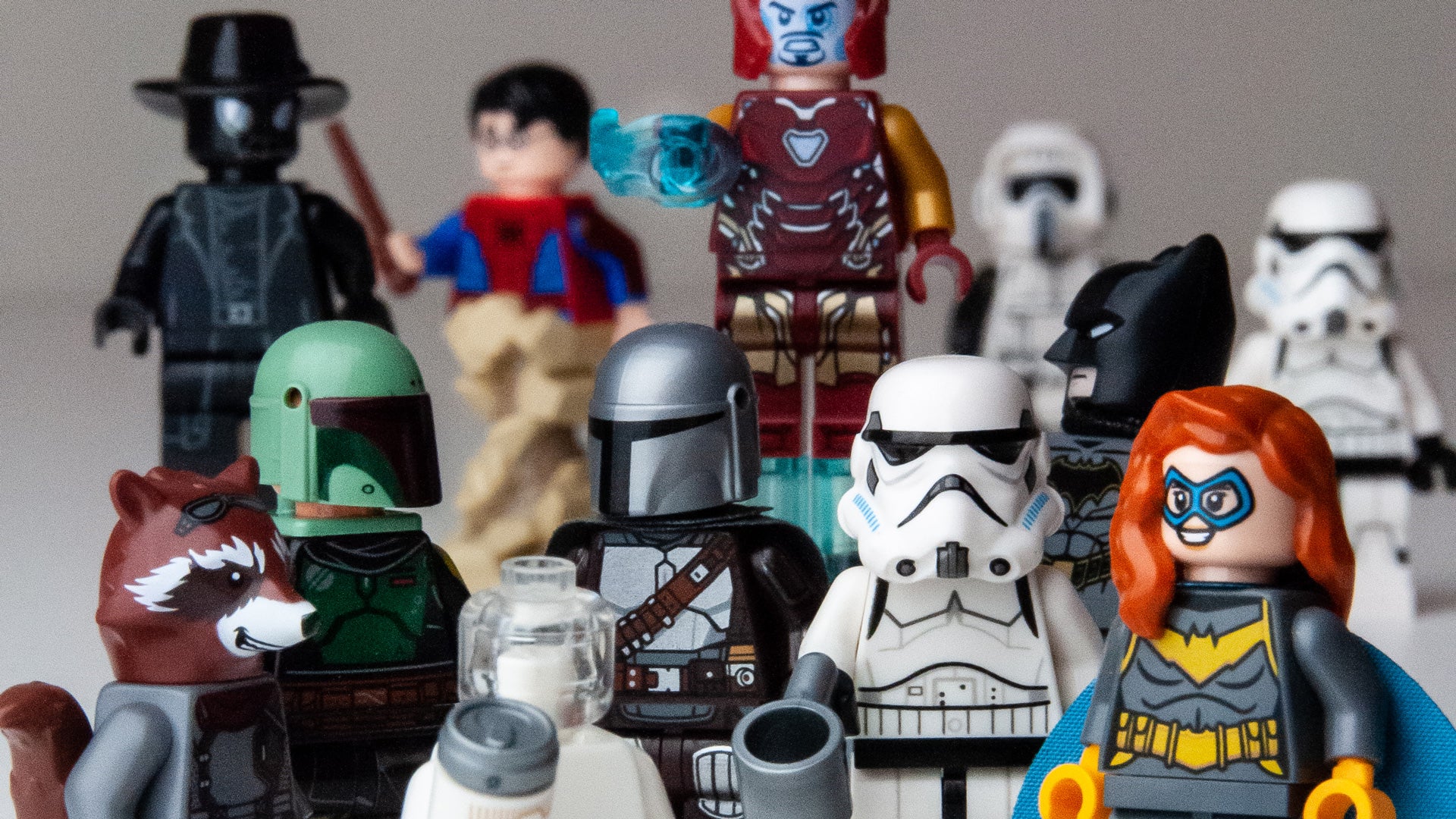 an assortment of lego minifigure characters