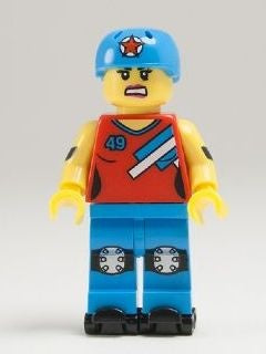 Roller Derby Girl LEGO Minifigure