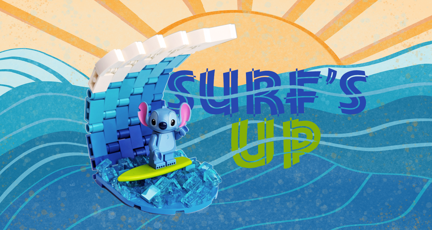 Lego Wave Rope Surf's Up with this Minifigure Wave Build!