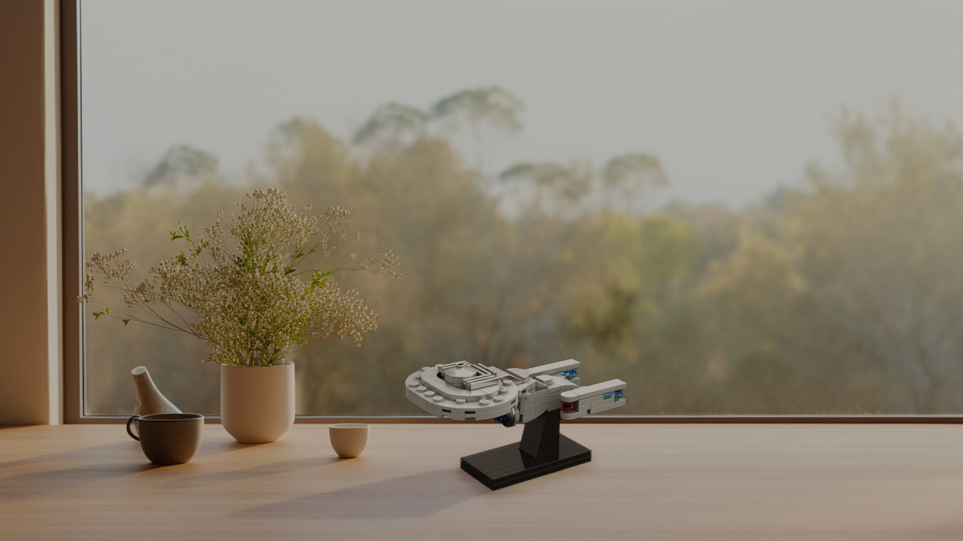 Custom LEGO kits on display