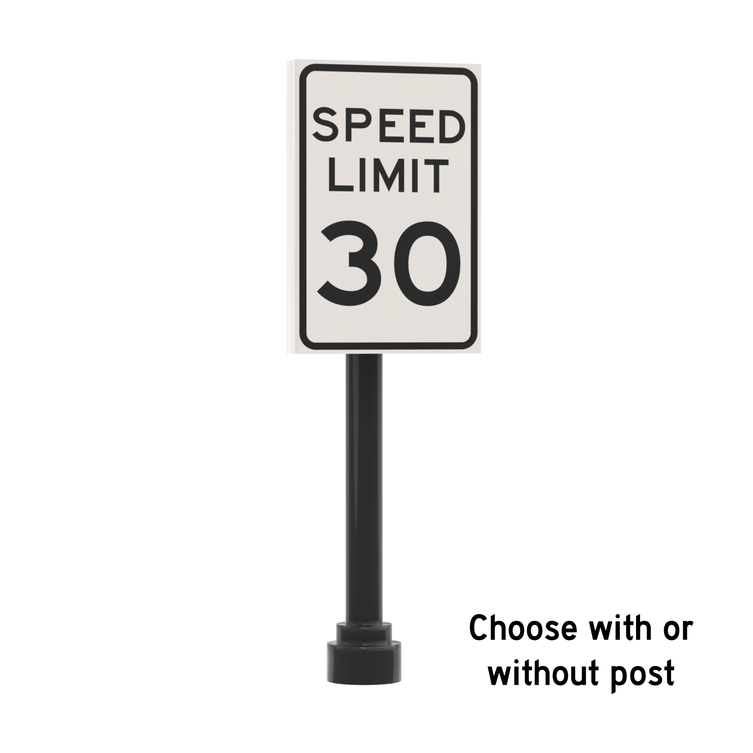 30 MPH Speed Limit Sign - Custom Printed 2x3 Tile - Made Using LEGO® Parts