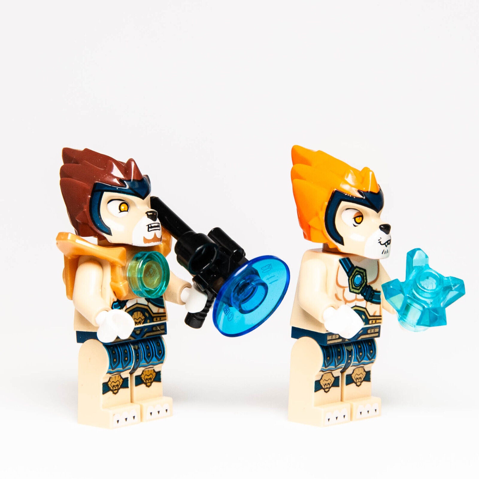 LEGO Chima Minifigure Lot: Leonidas (loc017) & Lennox (loc025) 70006 Lion Tribe - StudBee