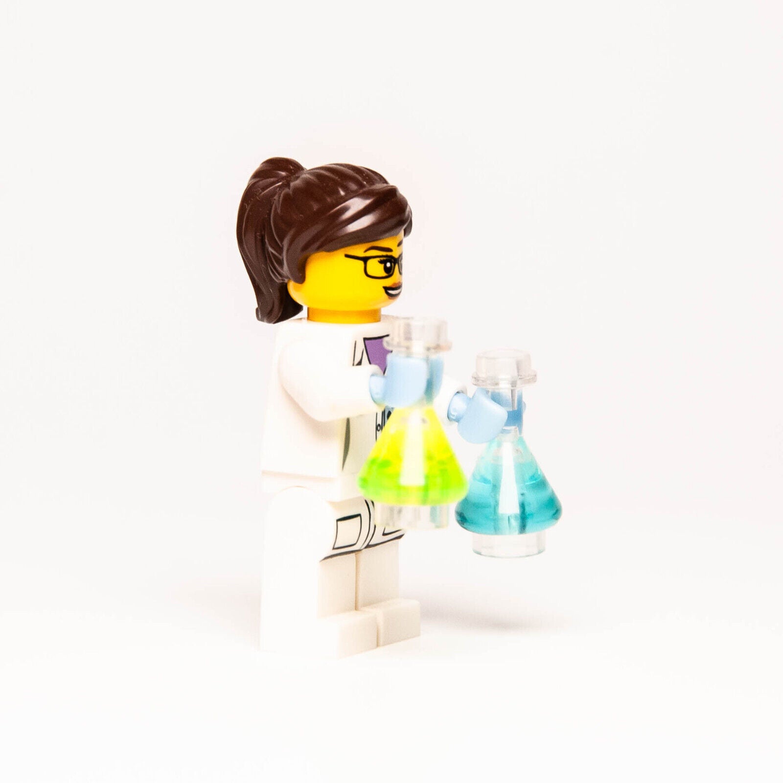 New LEGO CMF 71002 Series 11 Female Scientist (col11-11) col173 Lab Flask - StudBee