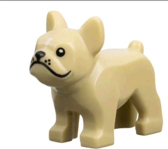 New LEGO Animal - Tan French Bulldog - Frenchie Dog - StudBee