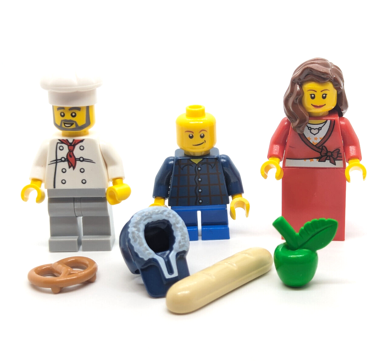 LEGO Minifigure Lot All 7 in Winter Village Bakery 10216 Holiday Christmas) 2010 - StudBee