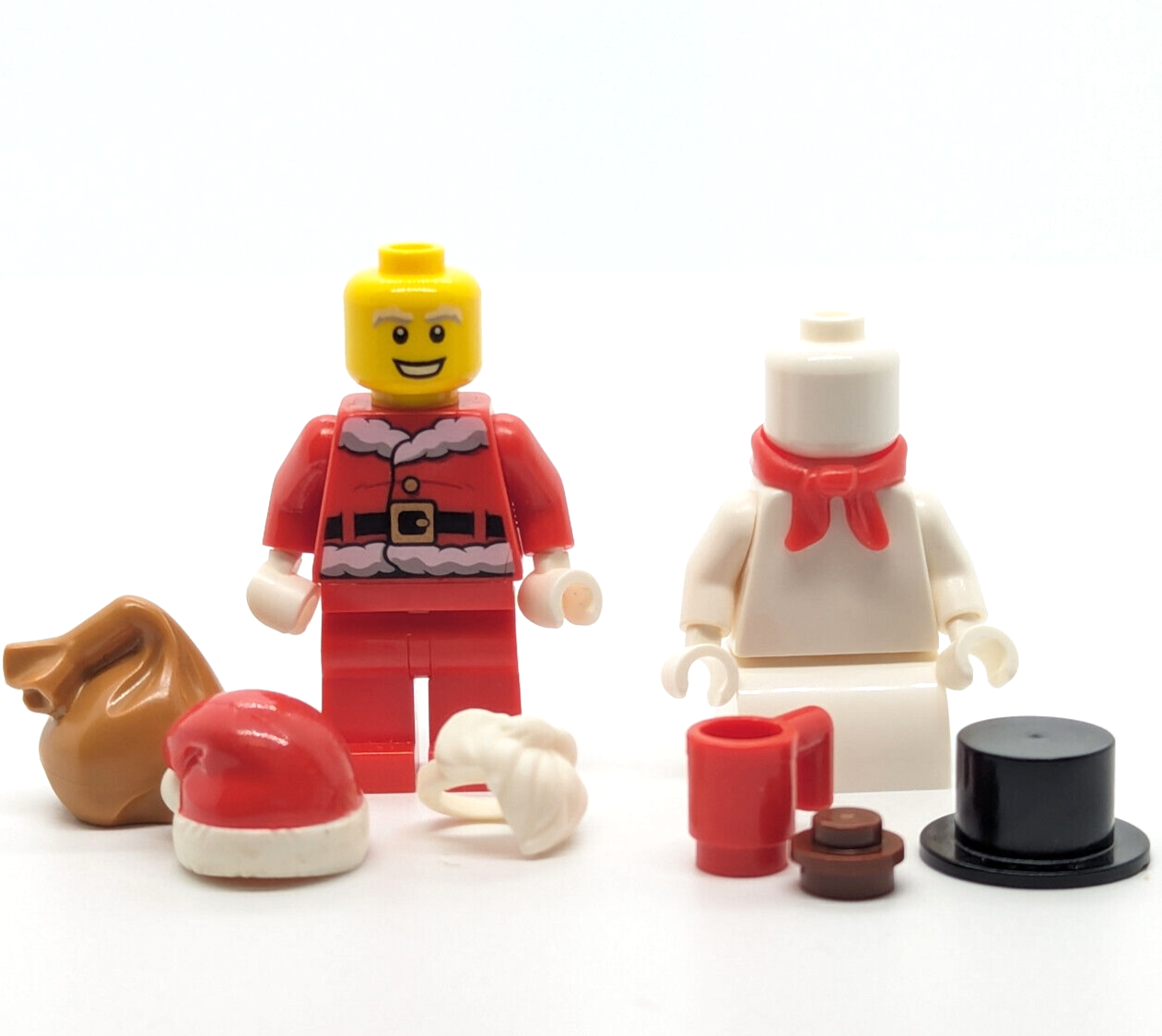 LEGO 60201 Minifigure Christmas Lot: Santa Claus, Snowman (hol125 hol130) (wtr - StudBee