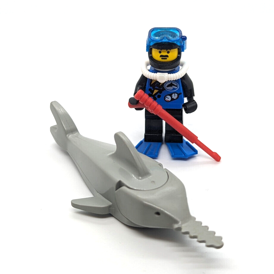 Lego Vintage Divers Lot: Blue Diver (div001a)  & Sawfish Shark 6558 6559 6556 - StudBee