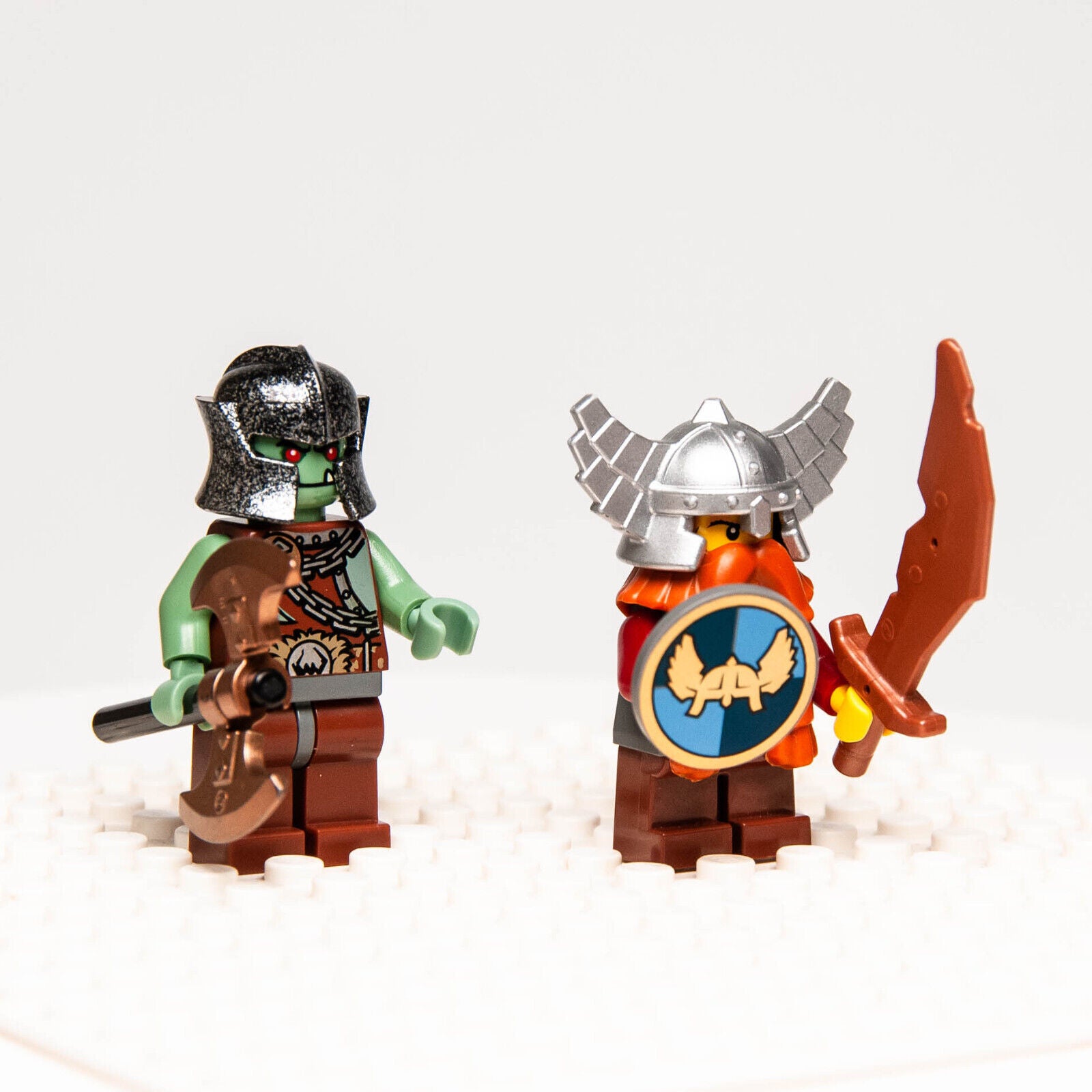 LEGO Castle Fantasy Minifigure: Troll Warrior 3 Orc (cas368) Dwarf (cas357) 7036 - StudBee