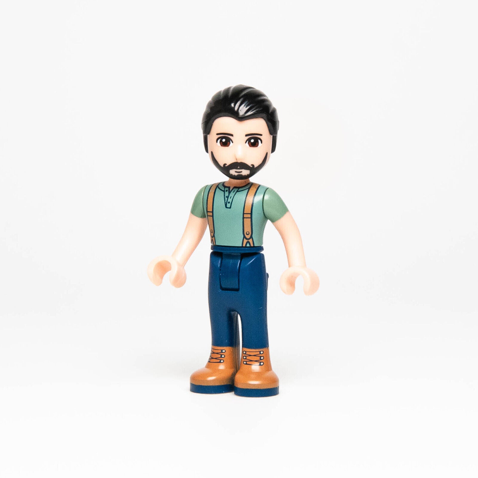 LEGO Friends Dad Minifigure - Steve (frnd243) Male Suspenders Beard 41334 - StudBee