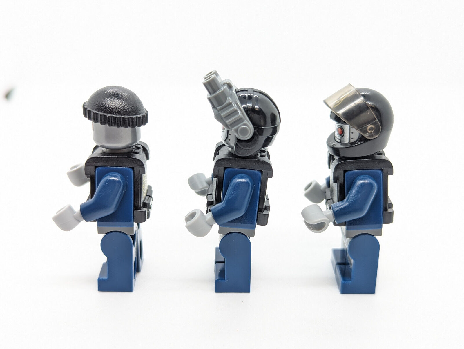 Lot of 3 LEGO Movie Minifigures: Robo SWAT Super Secret Police 70808 (tlm046) - StudBee