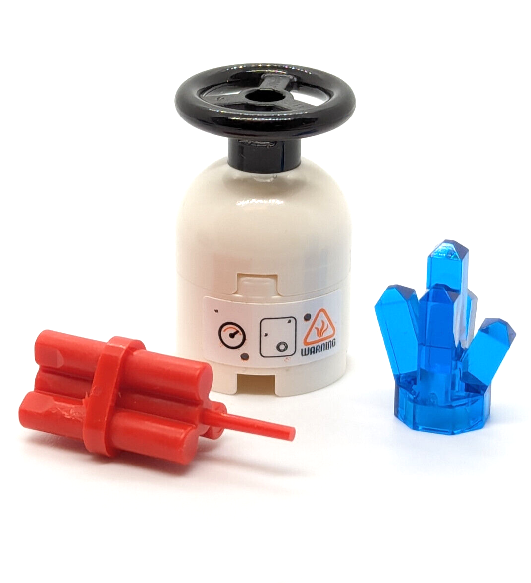 Lego Power Miners 8958 Minifigure Lot:  Miner & Glaciator Blue Rock Monster (pm - StudBee