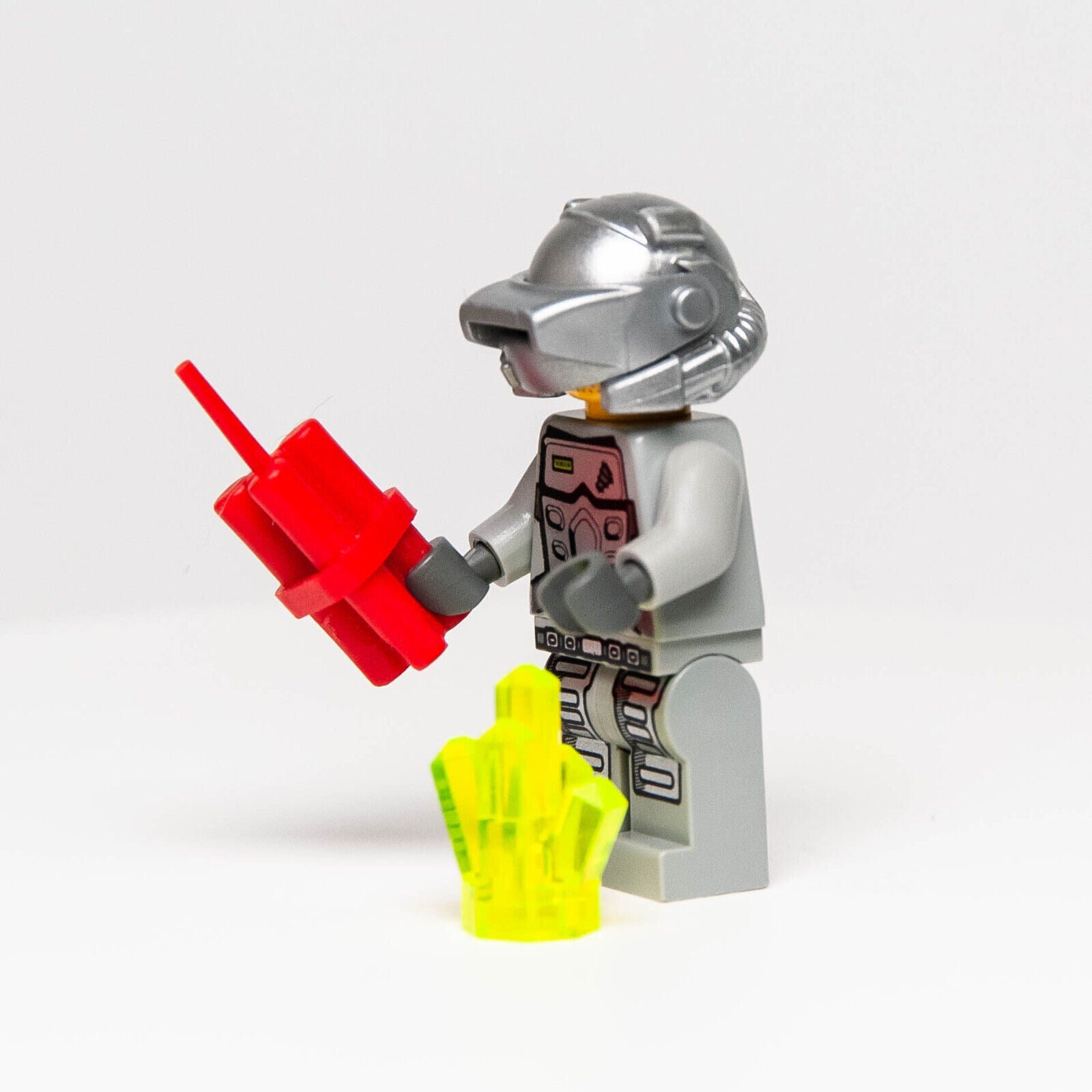 Lego Power Miners - Rex Minifigure w/ Dynamite & Crystal (pm024) 8188 - StudBee