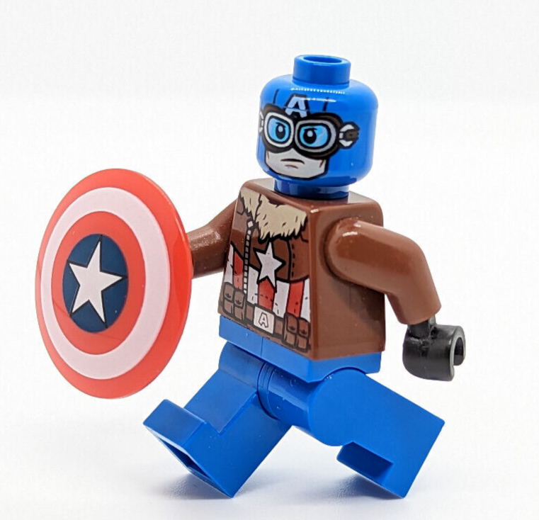LEGO Marvel Avengers Minifigure - Pilot Captain America (sh374) Rogers 76076 - StudBee