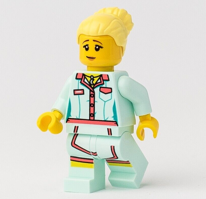 New LEGO Sally Waitress Minifigure - Hidden Side - 70422 (hs029) Diner - StudBee