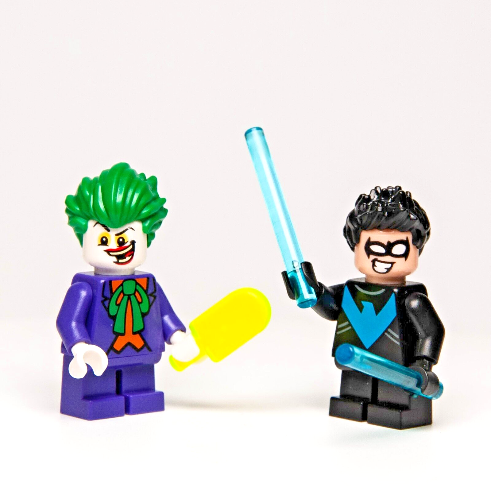 Lego Mighty Micros Minifigures Lot - The Joker & Nightwing 76093 Short Legs