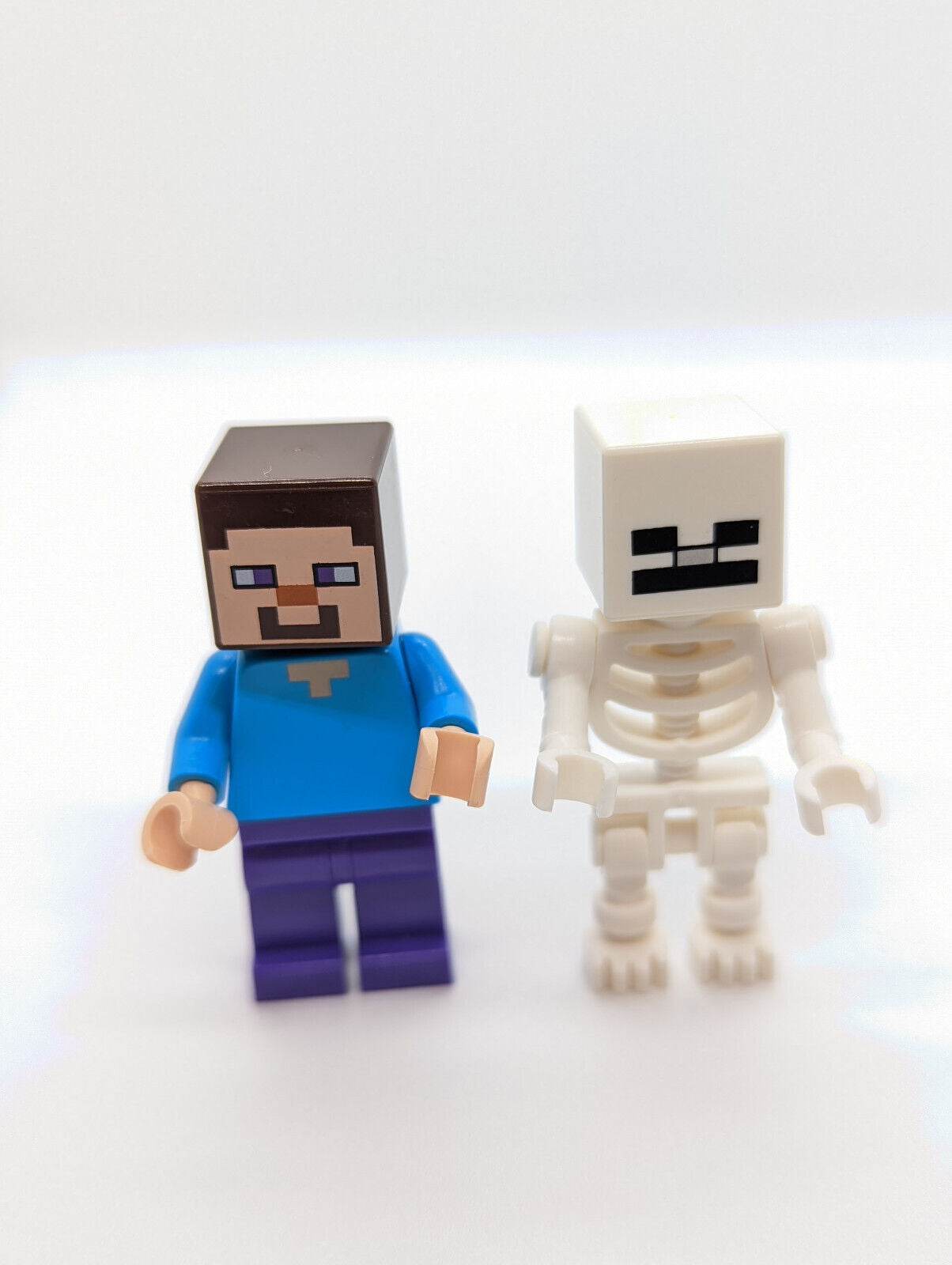 LEGO 21114 Minecraft Lot - Minifigures: Steve, Skeleton & Reddish Brown Cow (min - StudBee