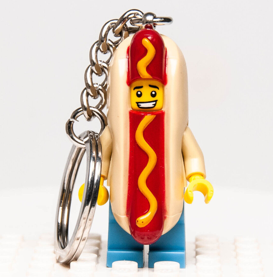 Lego Minifigure Key Chain Hot Dog Man Costume 853571 Bag Backpack Ring (col13-14 - StudBee