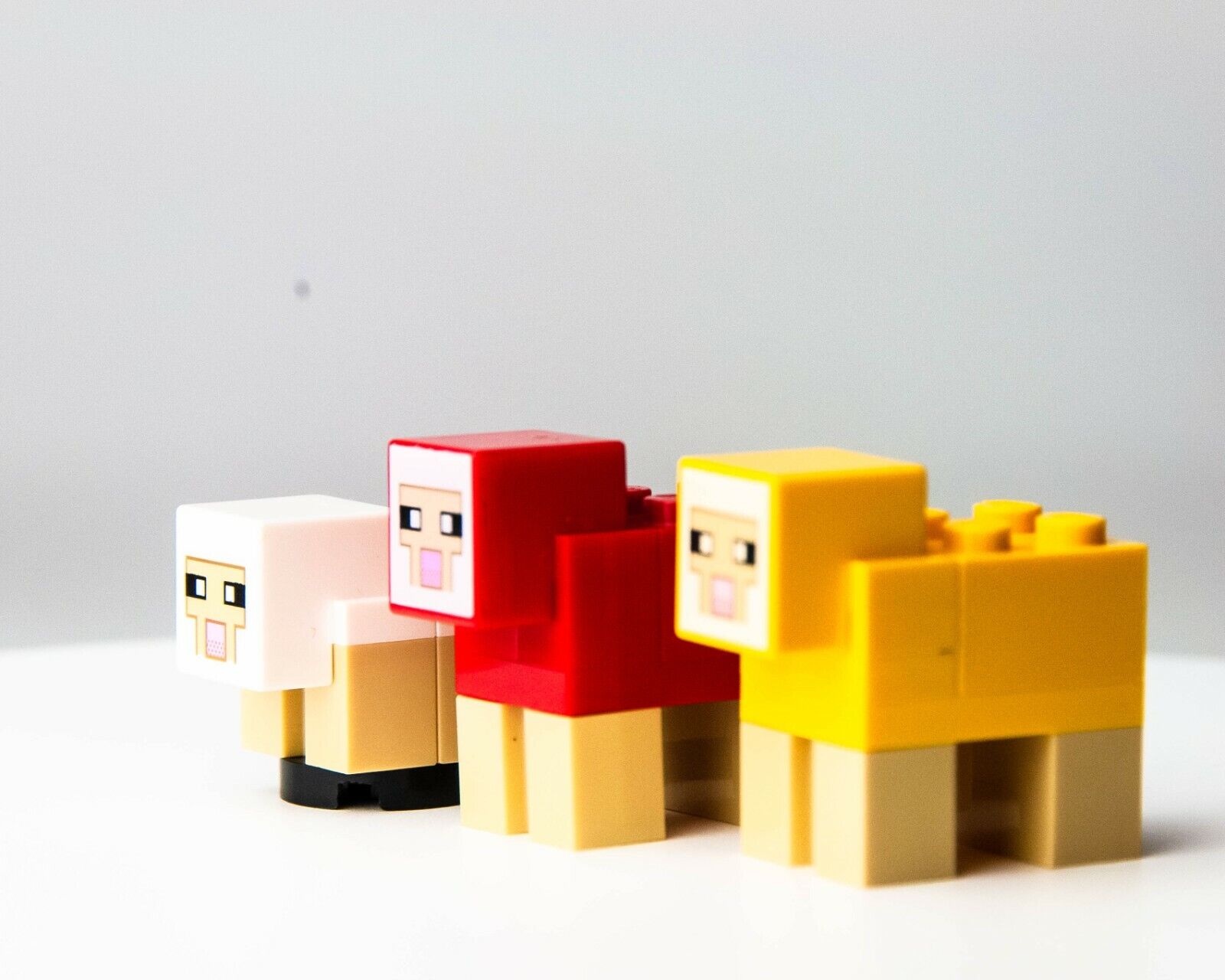 LEGO Minecraft Sheep Lamb (Lot of 3) Brick Built Animals 21153 Wool Farm (min - StudBee