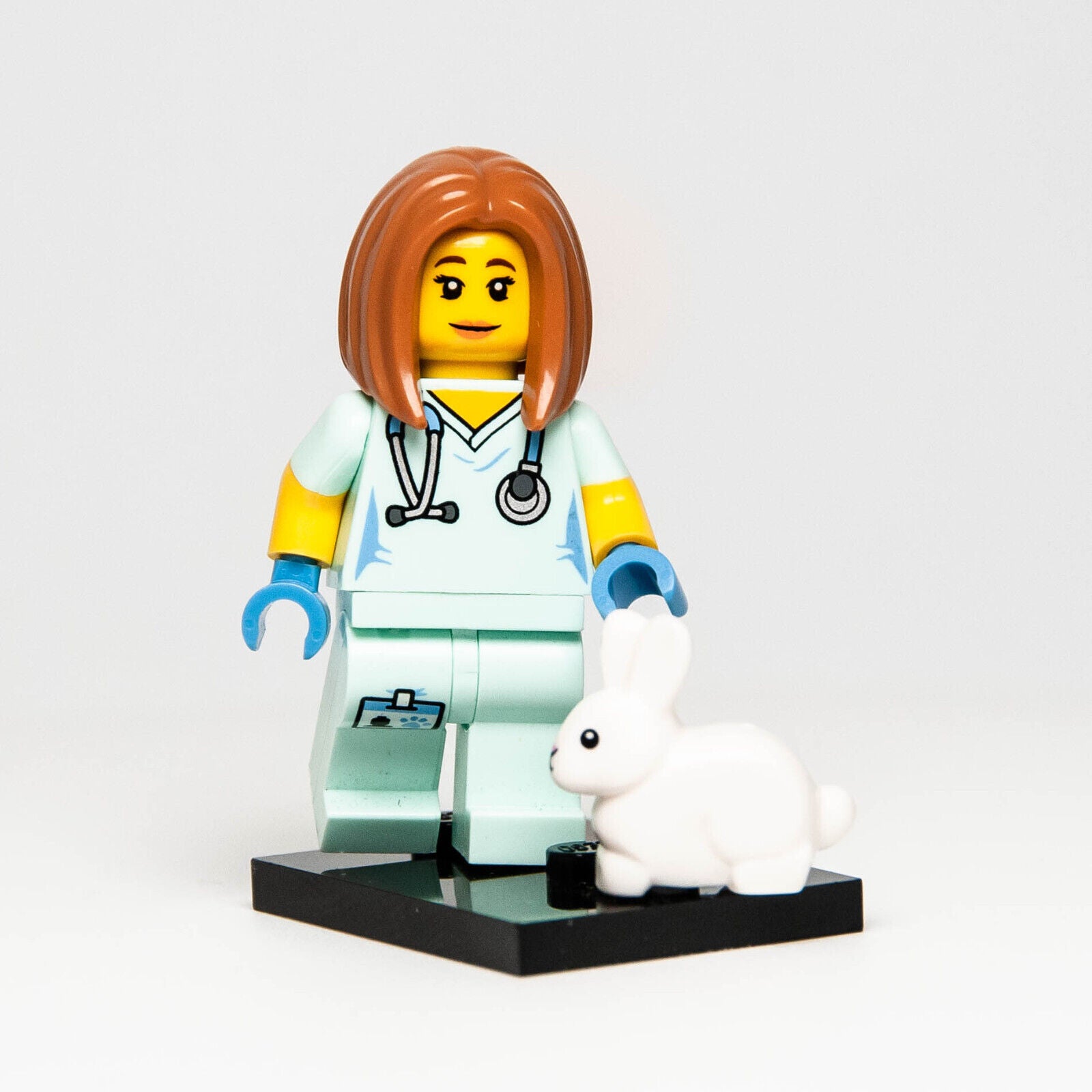 Lego CMF Series 17 Minifigure: Female Veterinarian & Bunny Rabbit (col17-5 71018 - StudBee