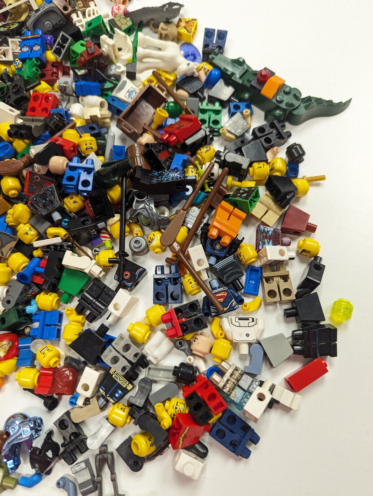 Huge Damaged Authentic LEGO Minifigure Parts & Pieces Lot - StudBee