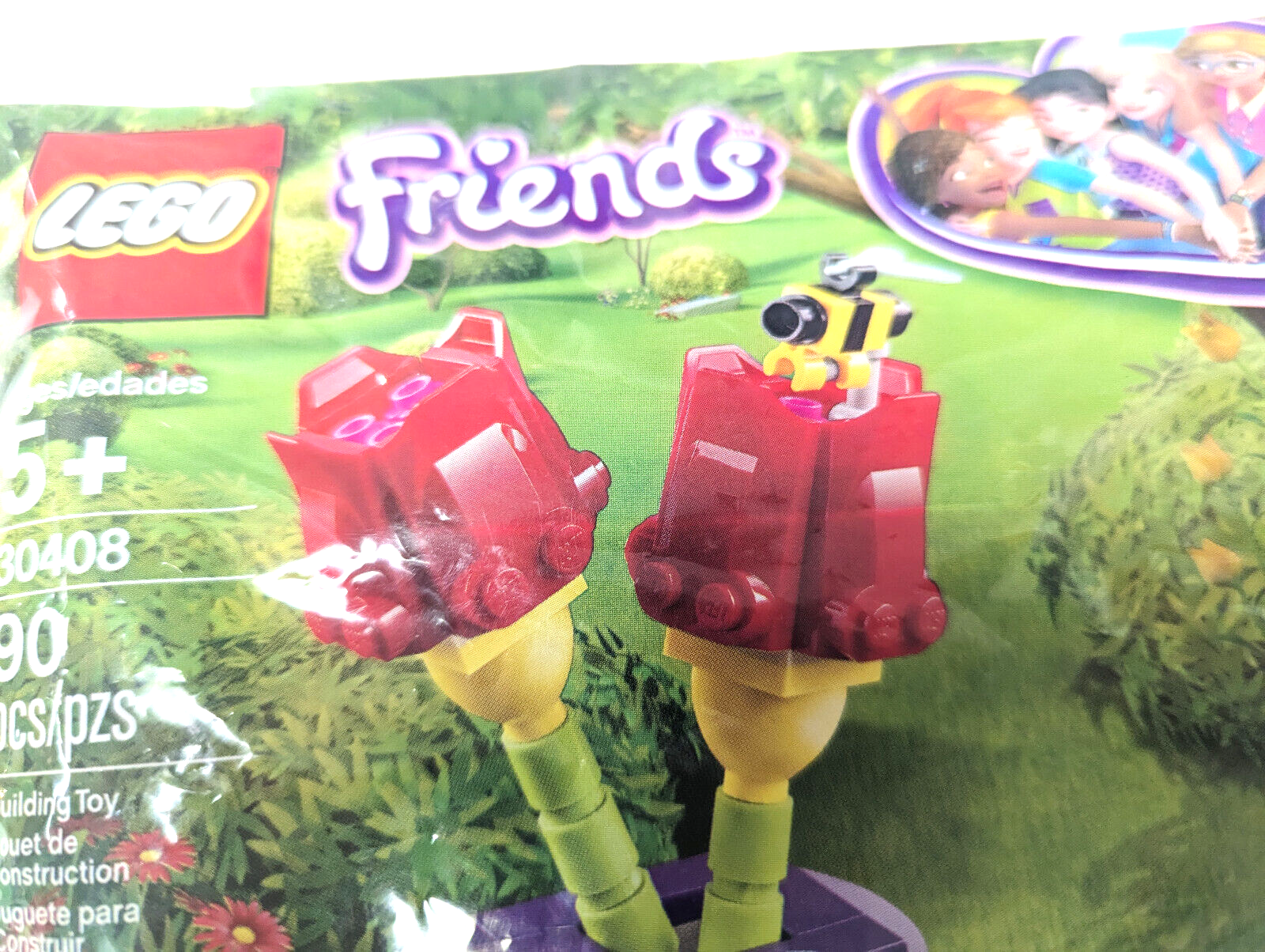 New/Sealed  LEGO 30408 Friends - Red Tulips (Polybag) - Heart Bee Valentine's - StudBee
