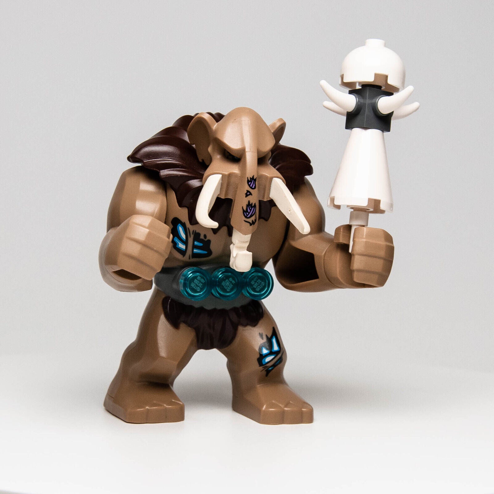 Lego Chima Mammoth Elephant Minifigure - Mungus w/ Club (loc083) 70144 - StudBee