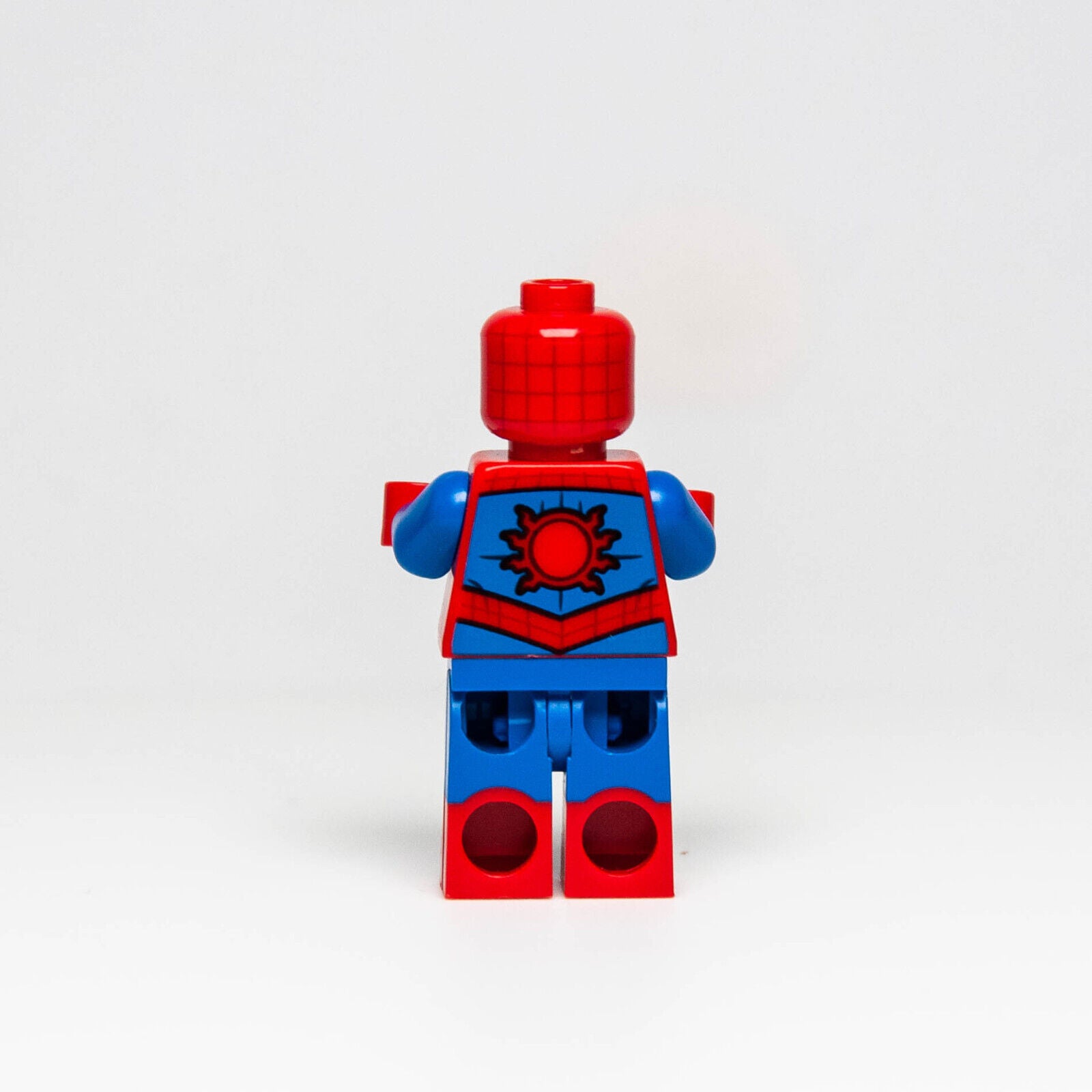 LEGO Spider-Man Minifigure - Metallic Blue Eye Highlights, Printed Arms (sh536) - StudBee