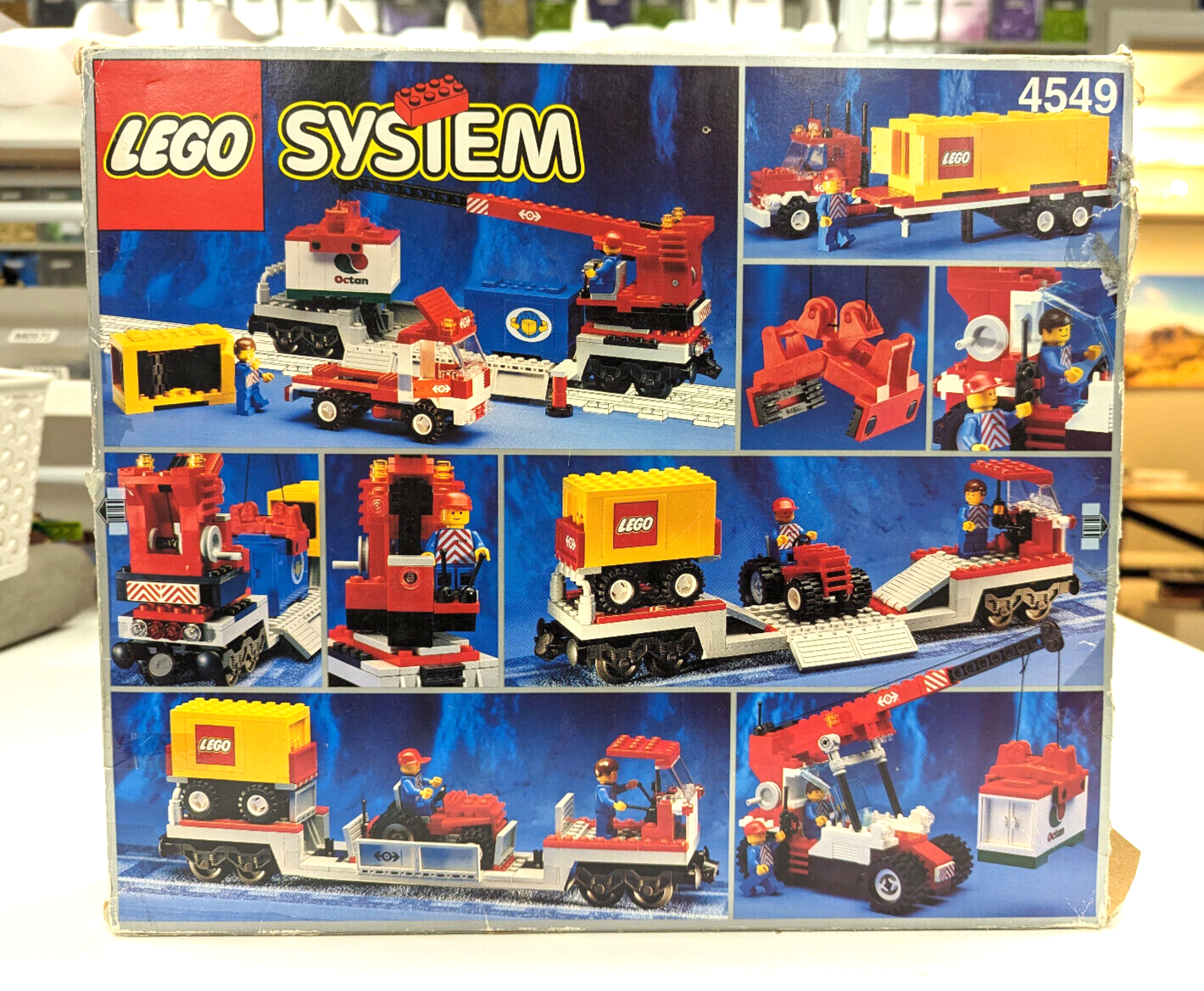 Vintage Lego 9V Train Container Double Stack 4549 - 100% Complete Box Manual - StudBee