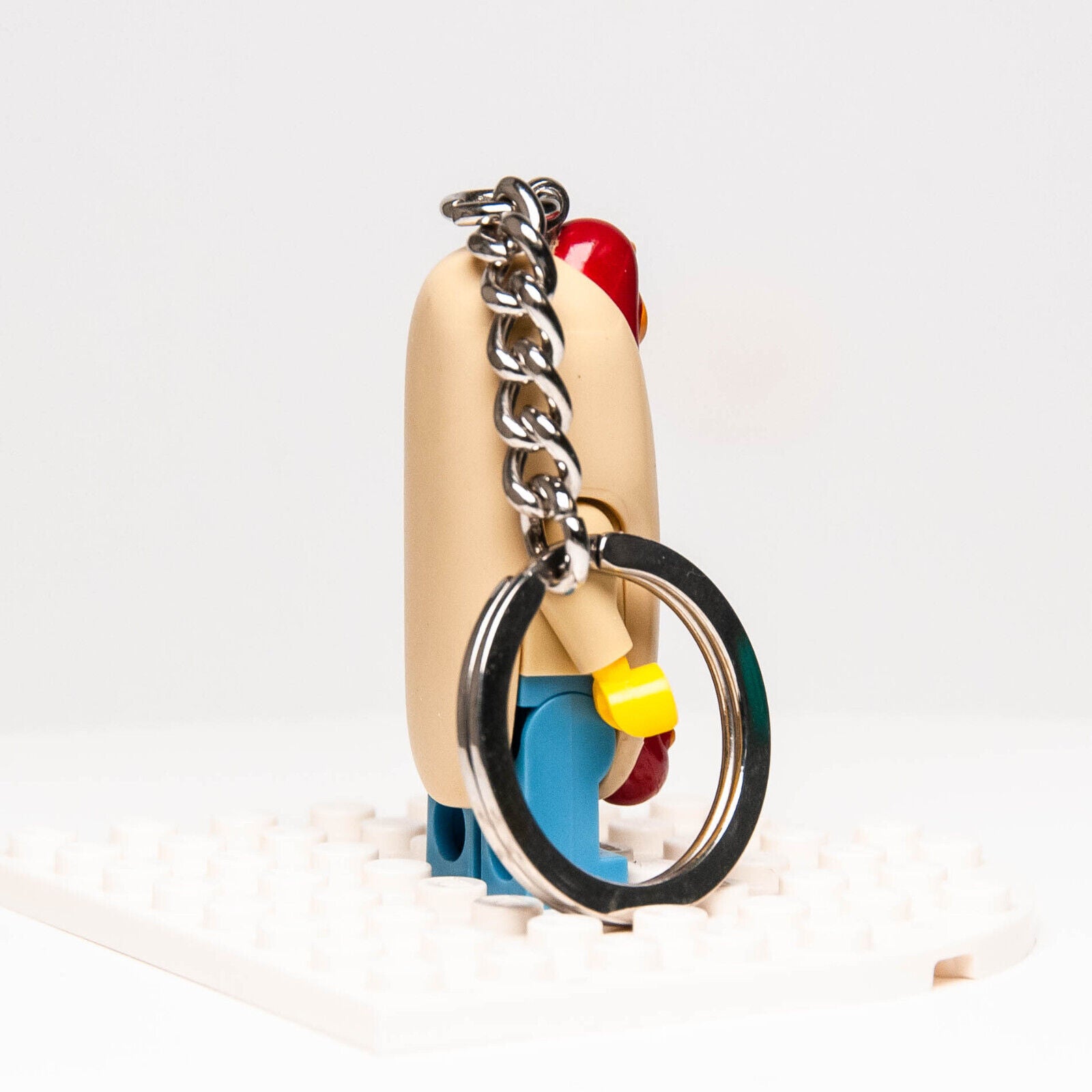 Lego Minifigure Key Chain Hot Dog Man Costume 853571 Bag Backpack Ring (col13-14 - StudBee