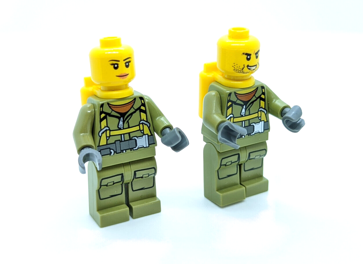 LEGO City Volcano Explorer Minifigures Lot (cty0681 cty0686 ) w/ Boulder 60125 - StudBee