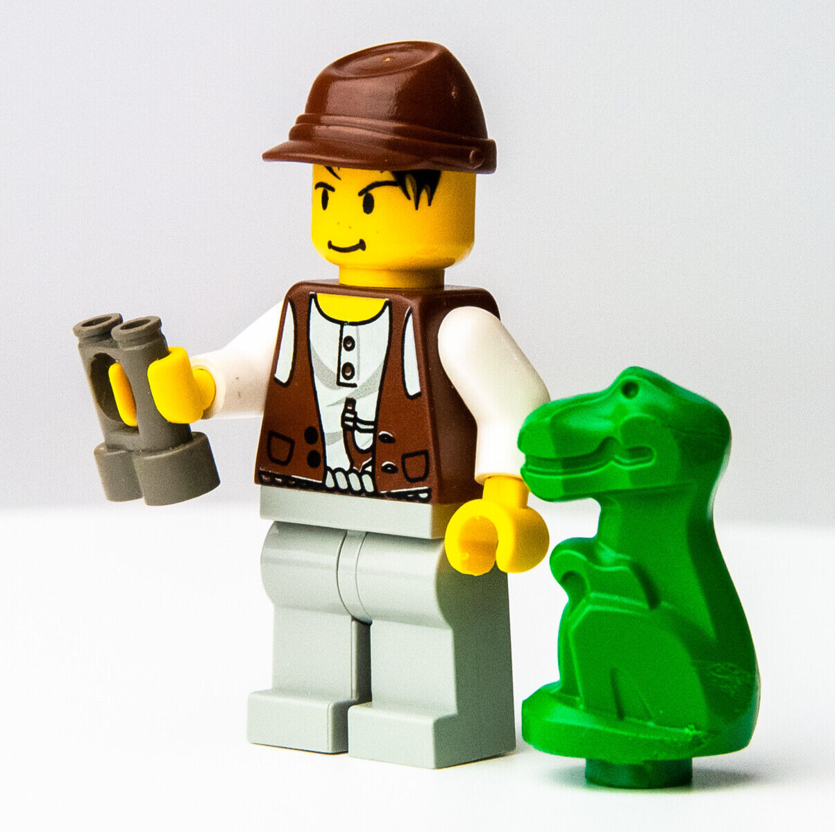 LEGO Mike (w/ Dinosaur) -  - 1281 5987 (adv014) Minifigure - StudBee
