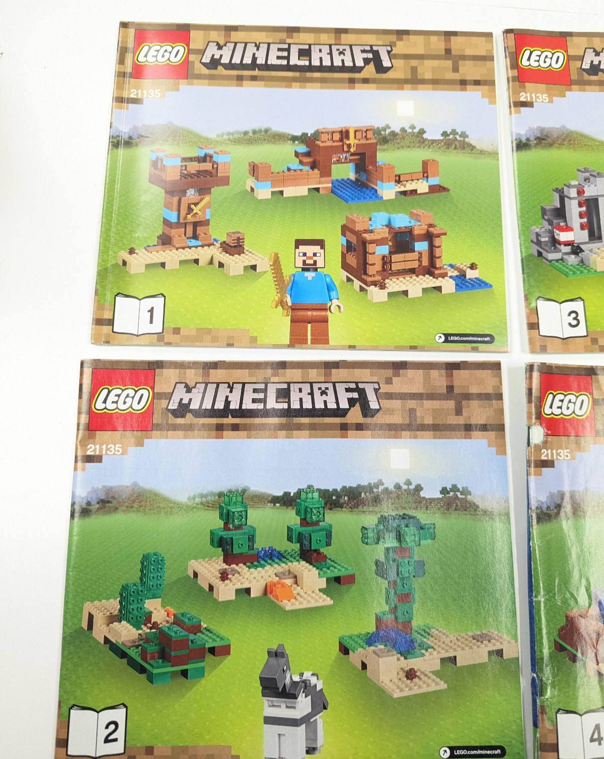 LEGO MINECRAFT The Crafting Box 2.0 Set 21135 Instruction Manuals 1-5 - StudBee
