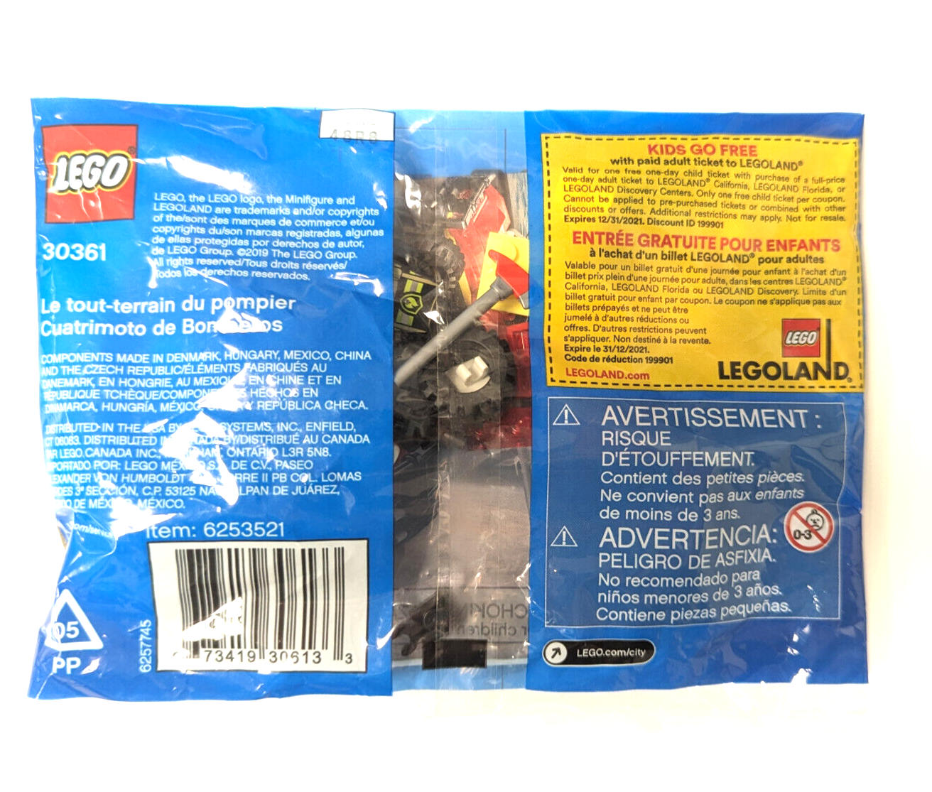 New SEALED Lego Town City Polybag - Fire ATV 30361 (cty0965) - StudBee