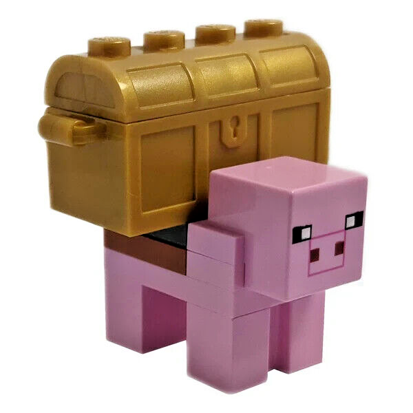 New LEGO Minecraft Pig Minifigure: Piggy Bank (minepig05) Redstone Battle 21163