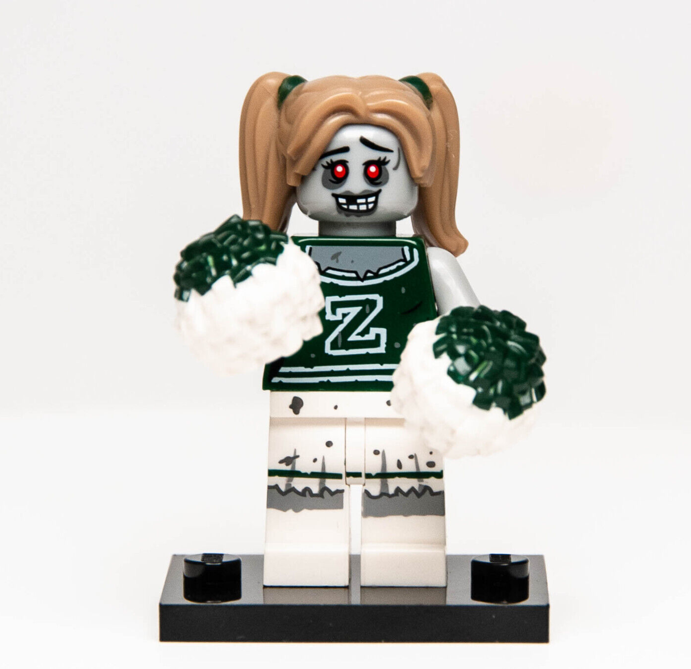 Lego CMF Series 14 Minifigure - Zombie Cheerleader 71010 Pom Poms (col14-8) (blk - StudBee