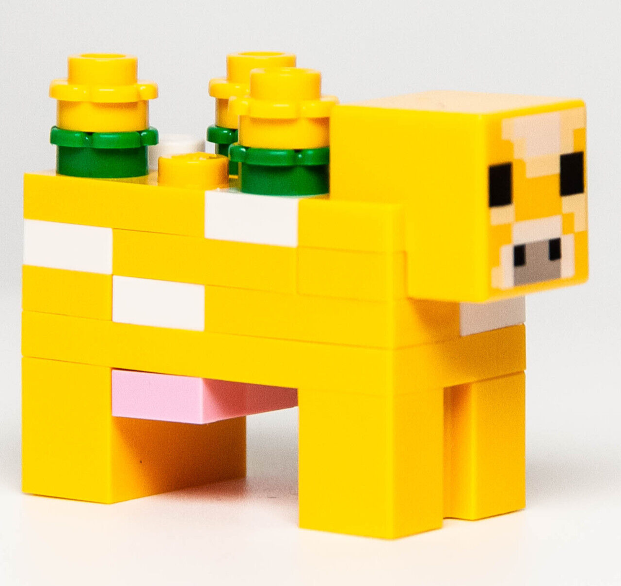 Mini Moobloom Lego Minecraft Yellow Cow Moobloom Brick Built Minifigure 21169 (minec