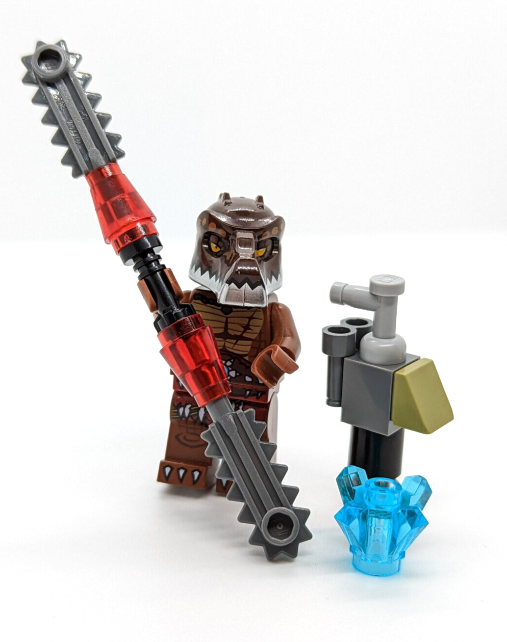 LEGO Chima Minifigure CRUG (loc004) Crocodile Swamp w/ 2 Weapons & Crystal - StudBee