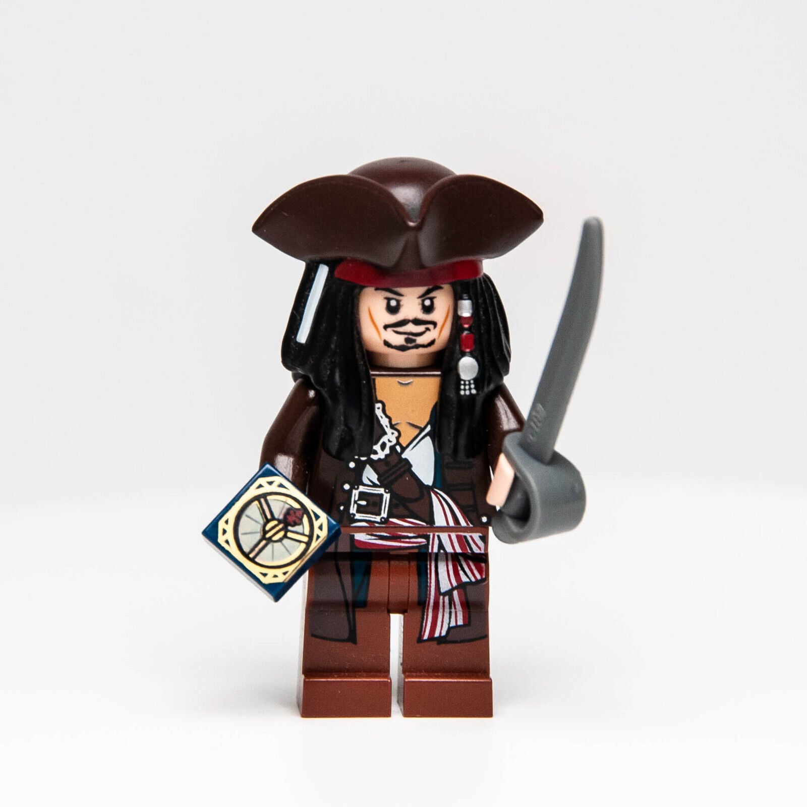 Lego Pirates of Caribbean Minifigure Captain Jack Sparrow with Tricone (poc011 ) - StudBee