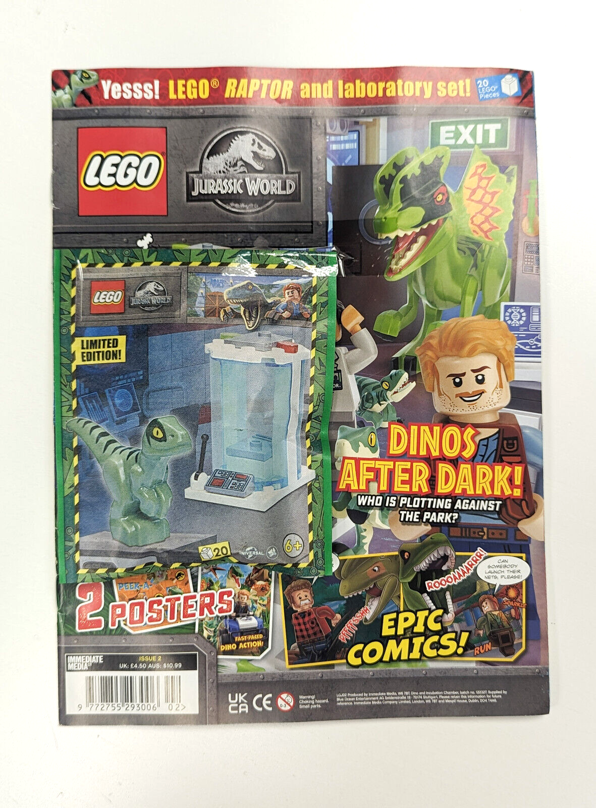 LEGO Jurassic World UK 2023 Magazine Issue 2 - Baby Raptor 122327 - StudBee