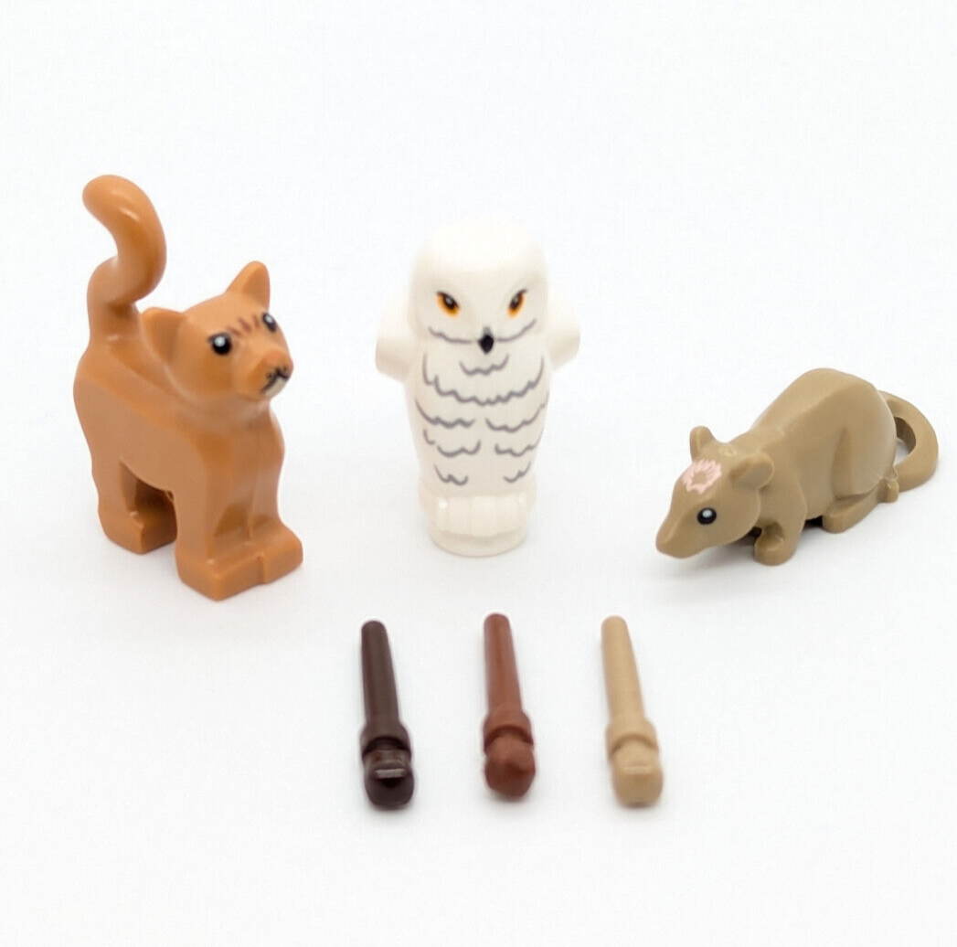 LEGO CMF Series 1 Lot: Harry, Ron, Hermione, Scabbers, Hedwig, Crookshanks 71022