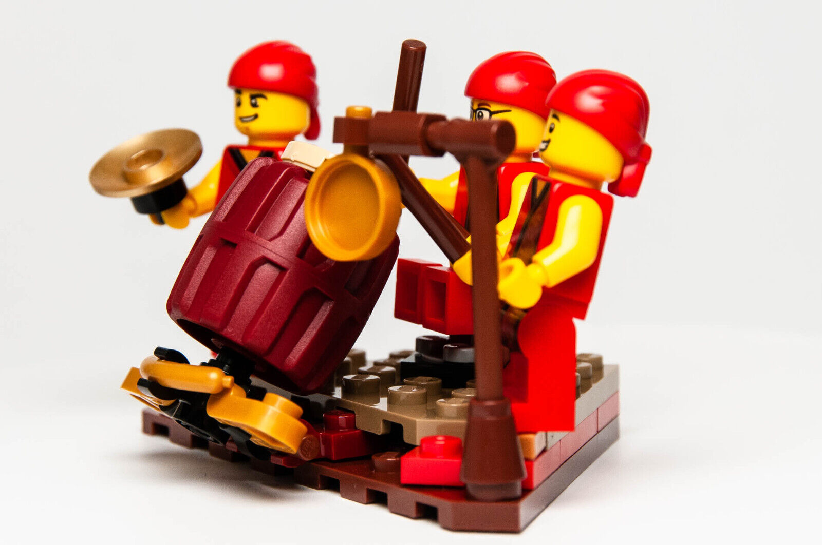 New LEGO Chinese New Year 80104 Lion Dance Musician Band Drum Minifigure Lot - StudBee