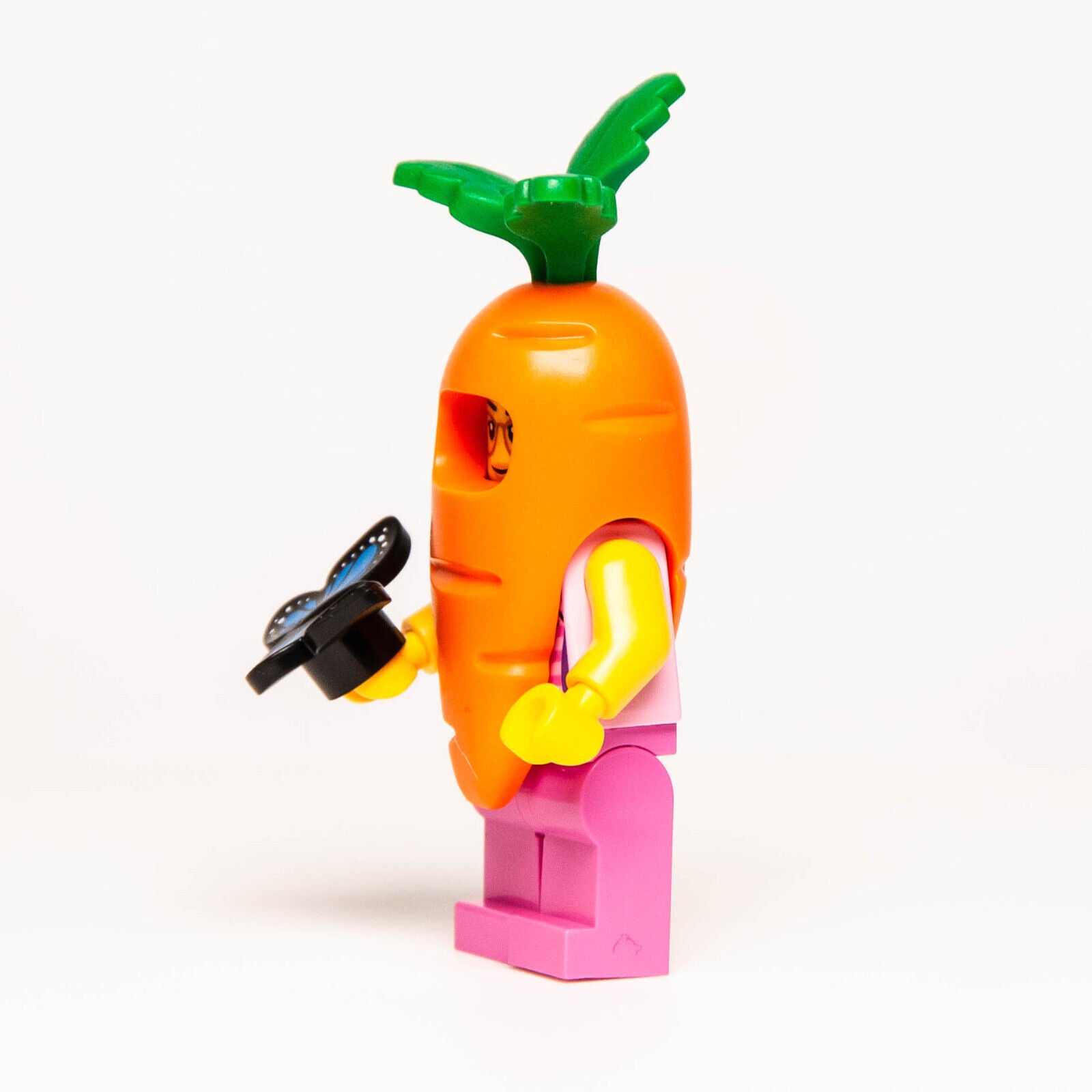 New LEGO BAM 2024 Minifigure - Carrot Suit Costume Lady with Butterfly - StudBee
