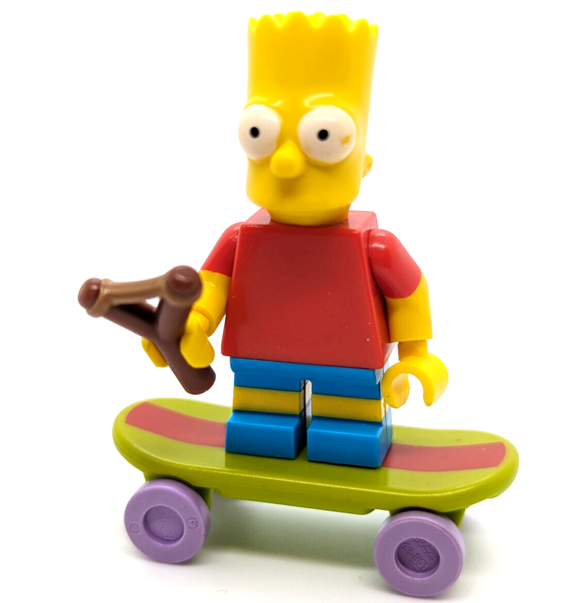 Lego Simpsons Minifigure - Bart with Slingshot & Skateboard (sim026) 71016 Kwik - StudBee