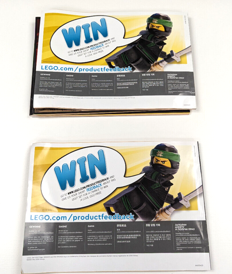 New Lego -Instruction Manual Only - 71766 Ninjago Lloyd’s Legendary Dragon - StudBee