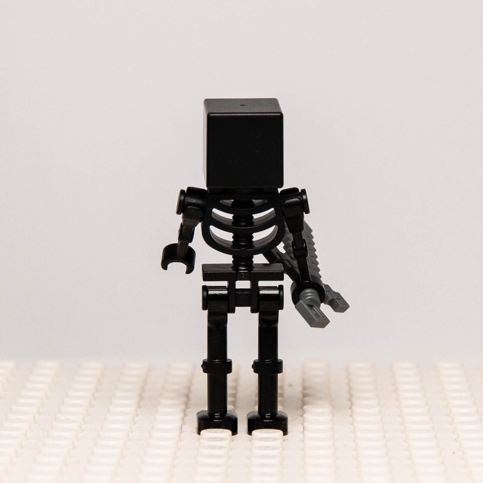 Lego Minecraft Minifigures - Black Wither Skeleton, Straight Arms (min025) - StudBee
