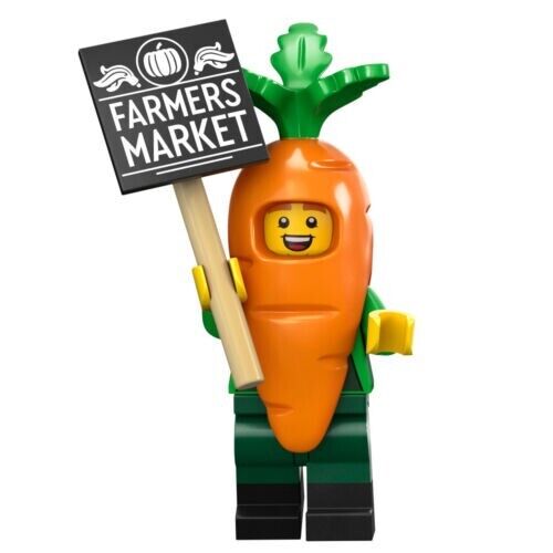 New SEALED Lego 71037 - Series 24 Carrot Guy Collectible Minifigure (col24-4) - StudBee