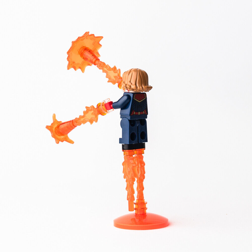 New LEGO Captain Marvel (w/ Power Bursts) Minifigure - Marvel Avengers  (sh555) - StudBee
