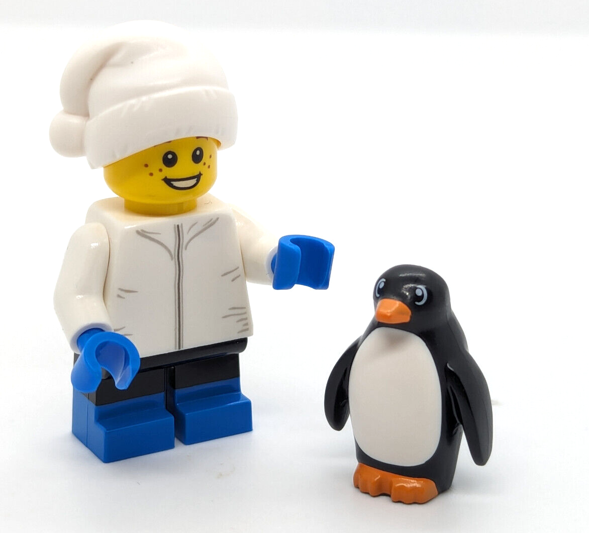 New LEGO BAM 2020 Minifigure - Penguin Boy Kid (hol210) Winter Snow Village (wtr - StudBee