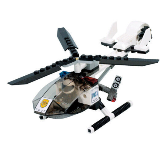 NEW Vintage Lego World City 7031 - Police Helicopter Pilot - No Box (wc008) - StudBee