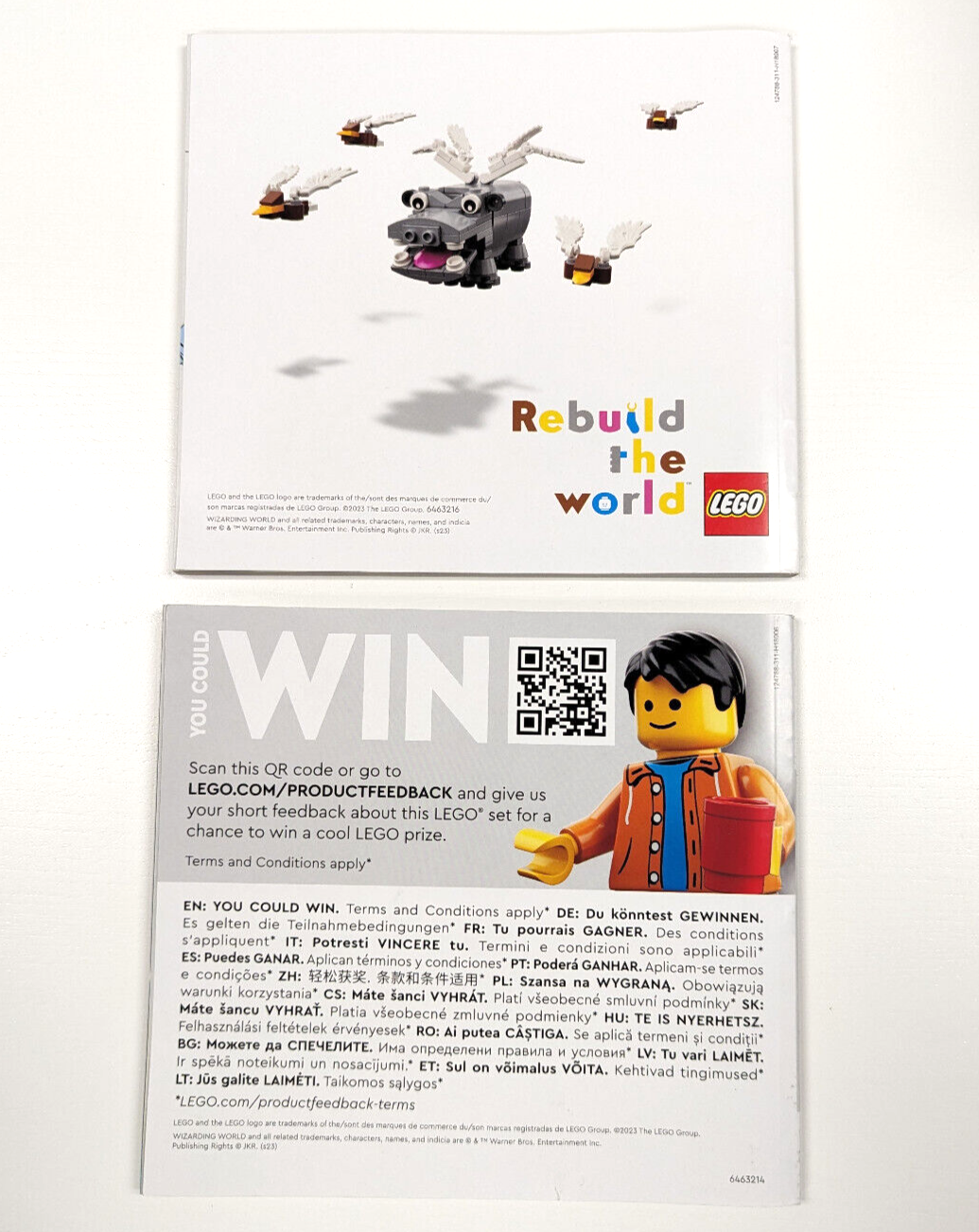 Lego -Instruction Manual Only - 76414 Harry Potter Expecto Patronum - StudBee